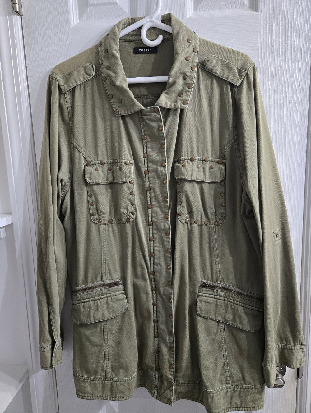 Torrid Military Jacket Shacket Coat Plus Size 2X 18-20 EUC
